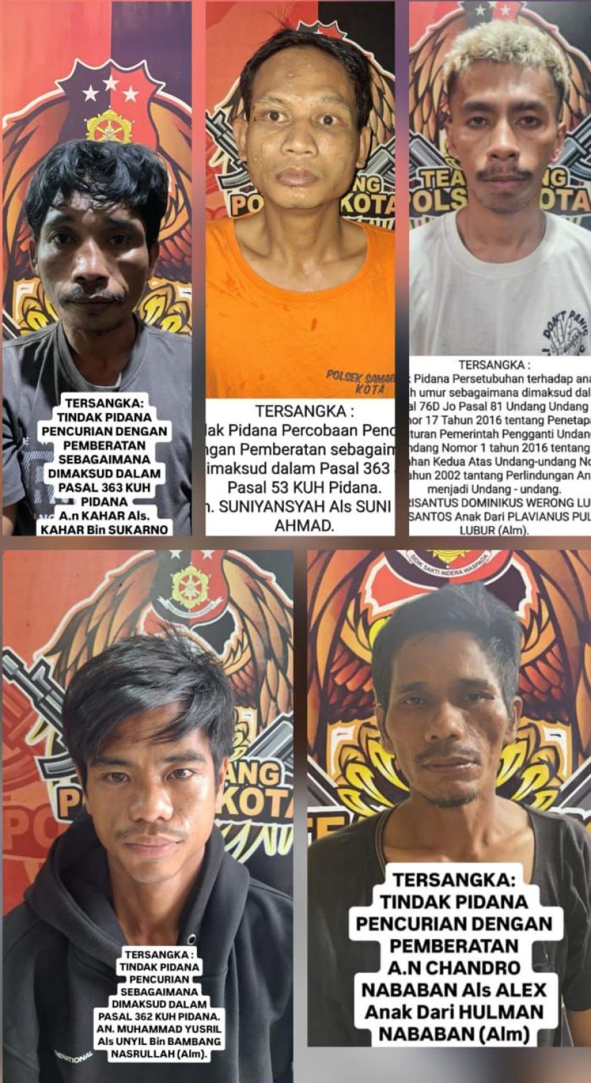 Polisi Masih Buru 5 Tahanan Kabur dari Polsek Samarinda Kota, Warga Diminta Laporkan Jika Menemukan