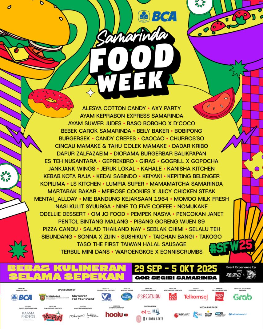 Samarinda Food Week 2025 Resmi Dibuka, Pengunjung Bisa Kulineran Sepekan Penuh dengan Promo Menarik dari BCA