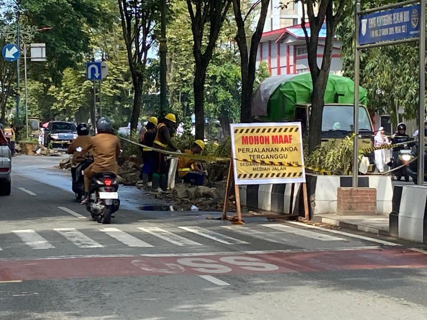 Median Jalan Material Keramik di Tiga Ruas Utama Samarinda Diganti Jadi Kanstin, Anggaran Rp5 Miliar