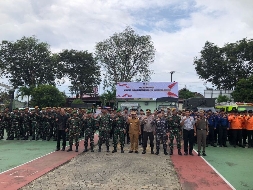 BPBD Bontang Ikut Apel Kesiapsiagaan Bencana Bersama Unsur Forkopimda
