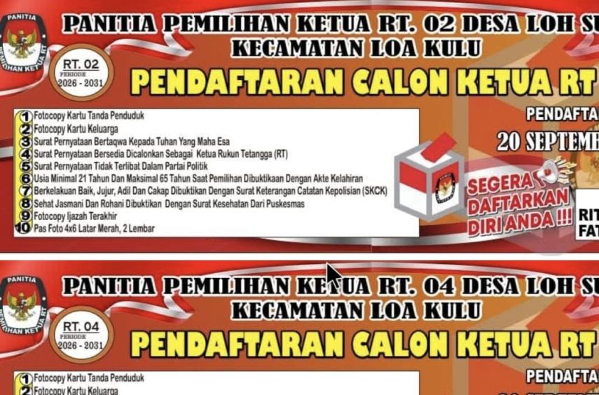 Desa Loh Sumber Tetapkan Ketua RT 02 dan 04 Baru, Kades Beri Empat Harapan untuk Penguatan Layanan Warga