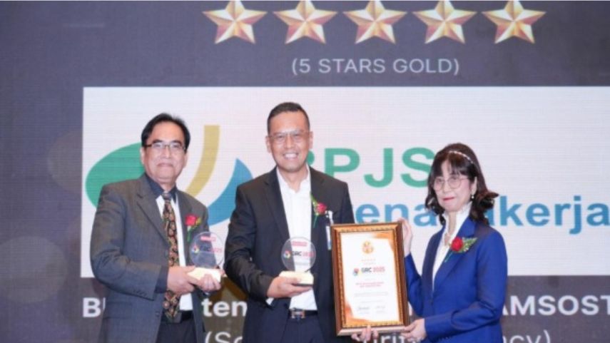 BPJS Ketenagakerjaan Sabet Tiga Penghargaan GRC & Leadership Award 2025, Raih Predikat 5 Stars Gold