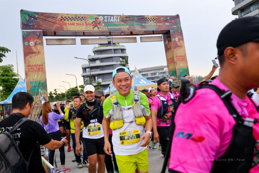 IKN Jadi Venue Lari Trail Internasional, Peserta dari Jepang Puji Alam Nusantara