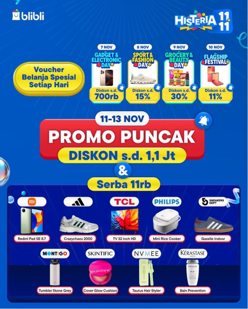Intip 7 Menu Rumahan yang Lezat dan Praktis, Beli Bahannya Lebih Hemat di Promo 11.11 Blibli!