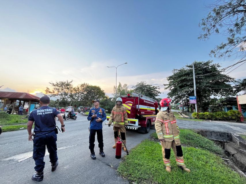 Konsleting Listrik di Pujasera Hop 1 Satimpo, Disdamkartan Bontang Bergerak Cepat Amankan Lokasi