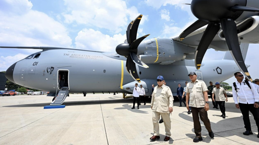 Alutsista TNI AU Diperkuat, Presiden Prabowo Serahkan Pesawat Angkut Strategis Airbus A400M