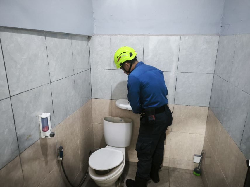 Disdamkartan Bontang Tangani Laporan Biawak Masuk Lubang Kloset di Bontang Kuala