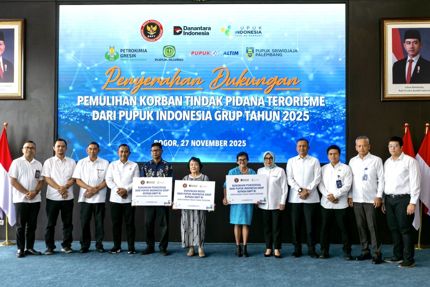 Dukung Pemulihan Korban Terorisme, Pupuk Kaltim Salurkan Bantuan Psikososial Rp340 Juta