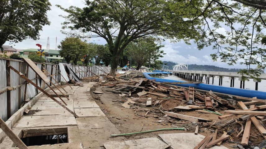 Dua Segmen Teras Samarinda Tahap II Molor, Dinas PUPR Terapkan Denda Harian