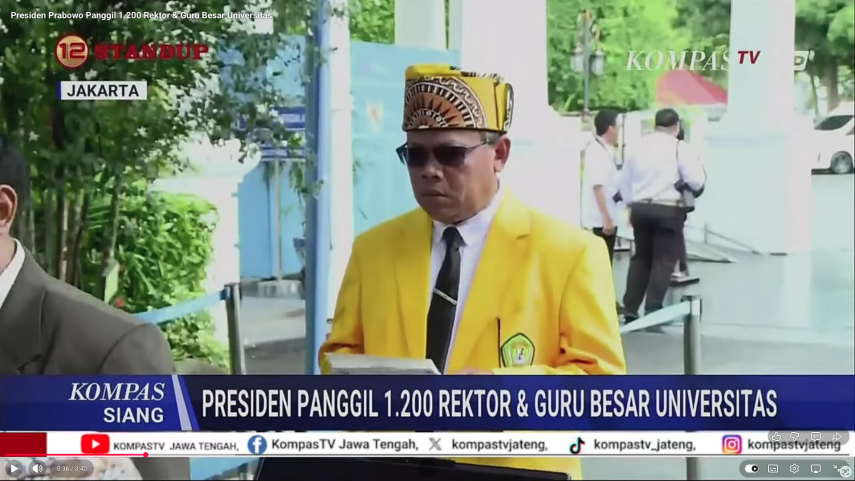 Penuhi Undangan Presiden, Rektor UNMUL Boyong 3 Dekan ke Istana Bahas Asta Cita