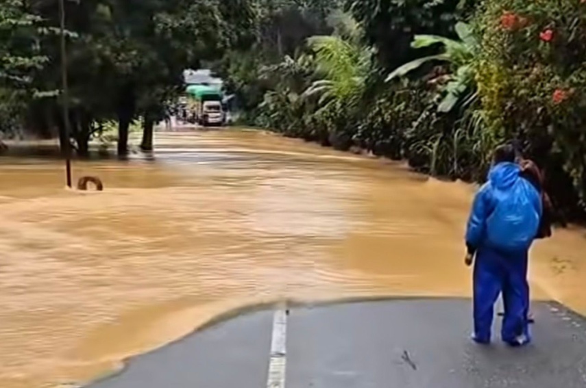 Genangan Air Hambat Akses Jalan di Kota Bangun dan Dondang, BPBD Kukar Masih Pantau Kondisi