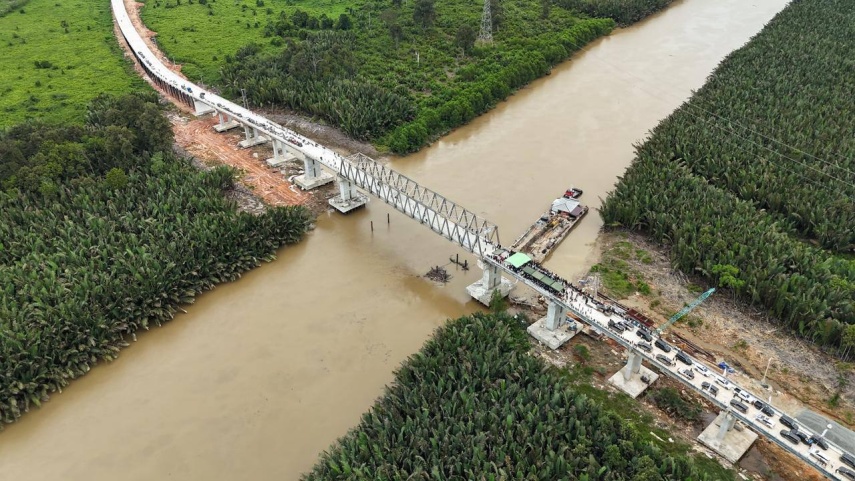 Hubungkan Kaubun-Karangan, Jembatan Sungai Nibung Kutai Timur Resmi Beroperasi
