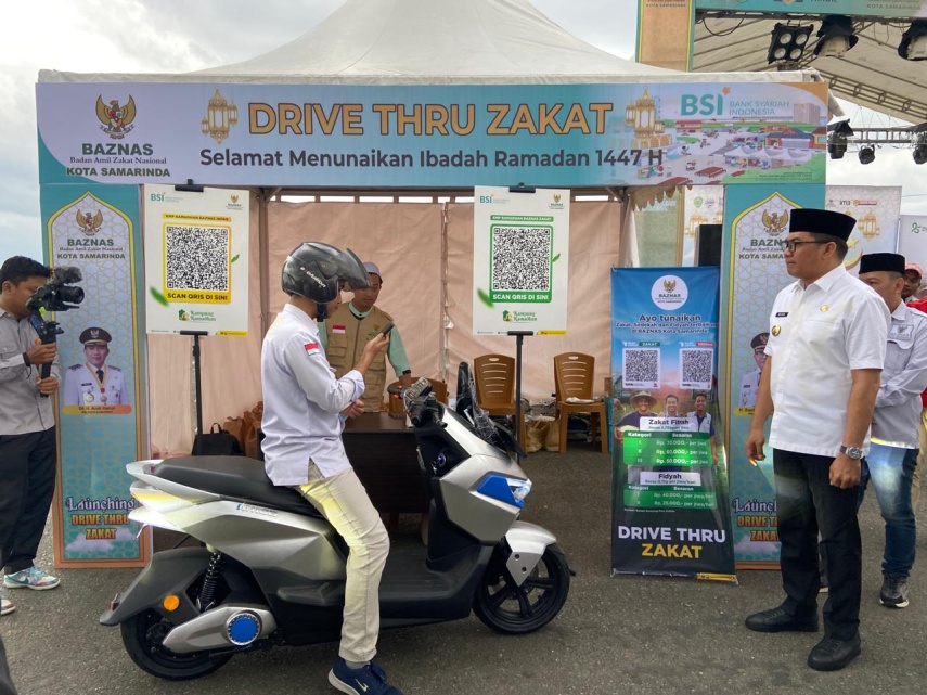 Bayar Zakat Tanpa Turun Kendaraan, Baznas Samarinda Operasikan Layanan Drive Thru di Eks Bandara Temindung