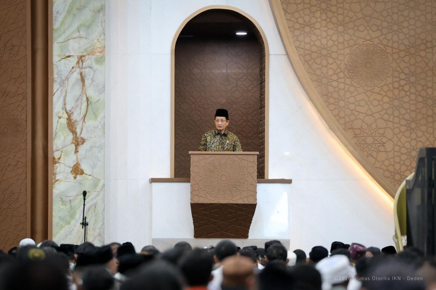 Kunjungi IKN, Menteri Agama Tinjau Progres Masjid Negara hingga Gereja Santo Fransiskus