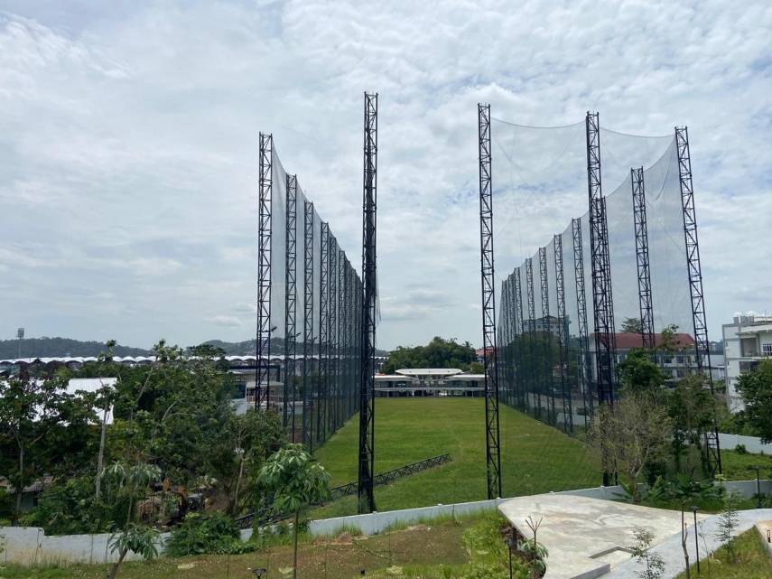 Baru Rampung, Tiang Driving Range Golf Rp 60 Miliar di Samarinda Nyaris Roboh