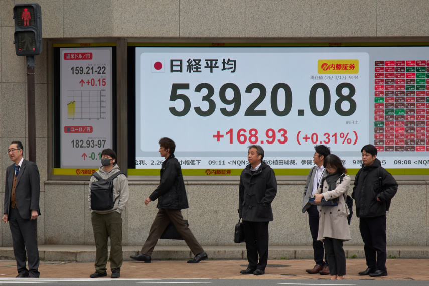 World shares are mixed and US futures slip as Brent hovers above $100 a barrel