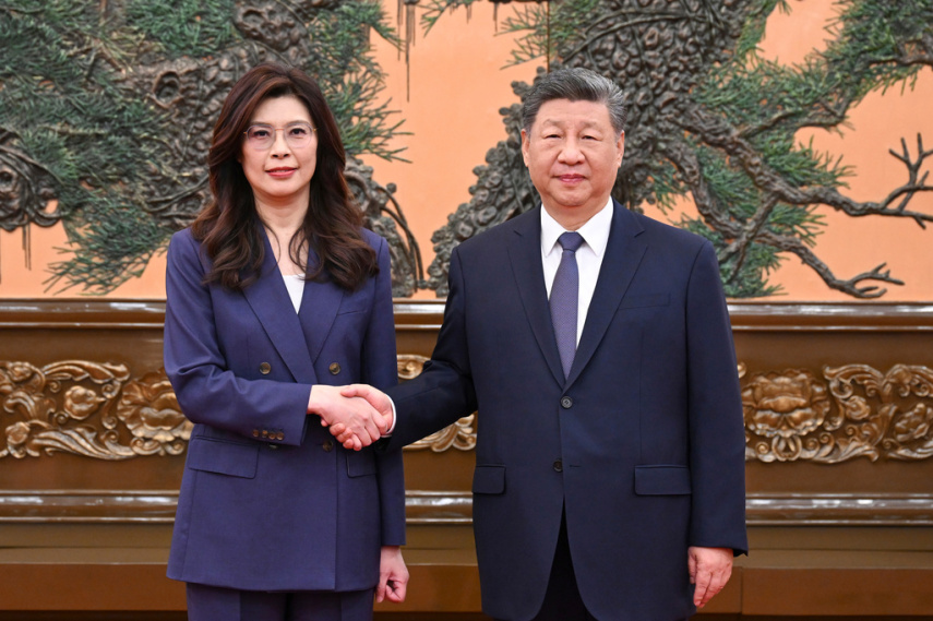 Taiwan's opposition leader meets China's Xi Jinping as both sides call for peace
