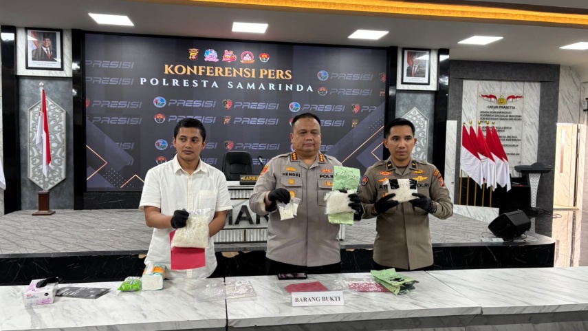 Polresta Samarinda Bongkar Peredaran Sabu 2 Kilogram, Tiga Tersangka Ditangkap