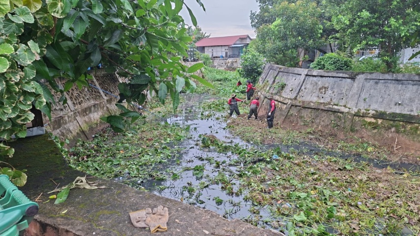 Minimalisir Potensi Banjir, Panbers DPUPR Bontang Normalisasi Sungai Dahlia