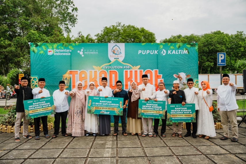 Libatkan Karyawan, Pupuk Kaltim Salurkan Hewan Kurban untuk Ribuan Penerima Manfaat di Bontang