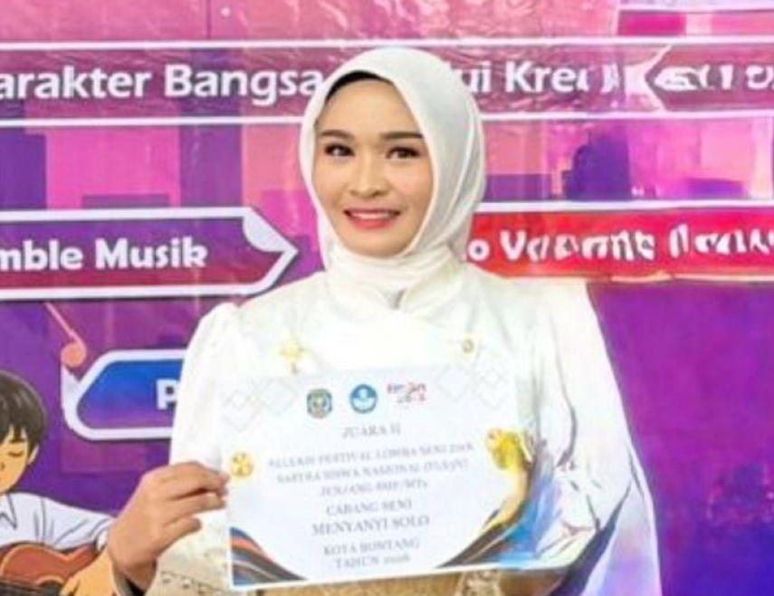 Toreh Prestasi, Nielfa Nilam Apriva, Siswi SMPN 3 Bontang Sabet Juara 2 Solo Vocal FLS3N