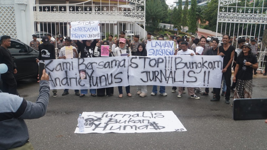 HUT Kebebasan Pers di Batam, Jurnalis Desak Kasus Air Keras Aktivis KontraS Disidang di Peradilan Umum