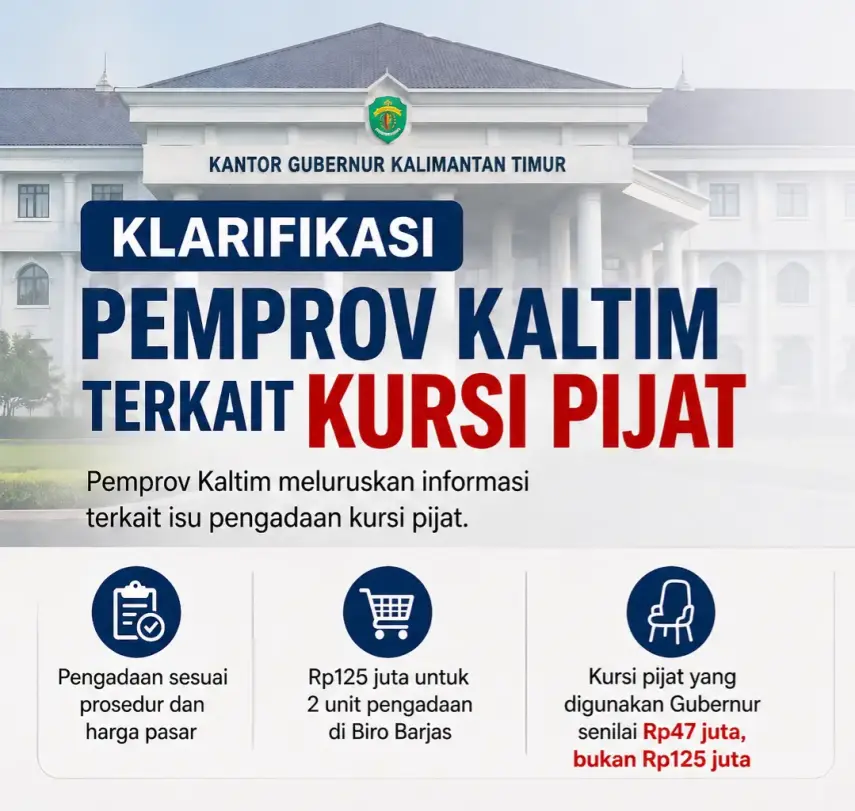 Klarifikasi Pemprov Kaltim Terkait Isu Kursi Pijat Gubernur Rp125 Juta: Itu Untuk Dua Unit