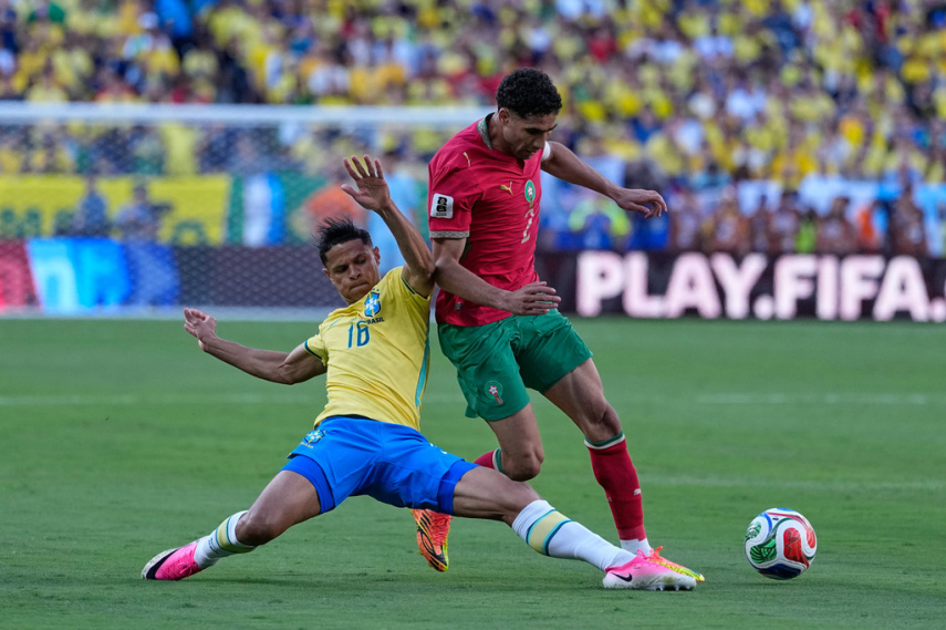 Brazil rallies for 1-1 draw against Morocco in its World Cup opener behind Vinícius Júnior's goal