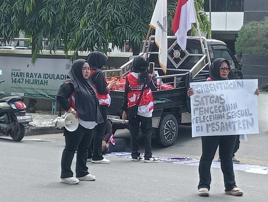 TRC PPA Kaltim Gelar Aksi di Kemenag, Desak Perlindungan Santri Kasus Kekerasan Seksual