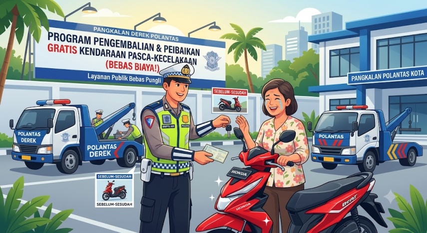 Ambil Kendaraan Barang Bukti Kecelakaan Dipastikan Gratis, Kapolres: Jika Bayar, Laporkan!