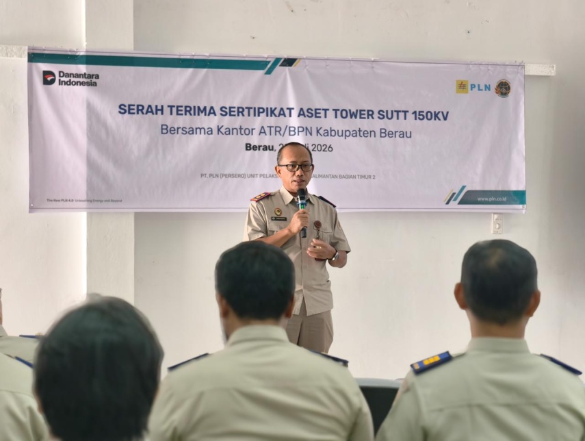 Amankan Aset Negara, PLN UIP KLT Terima 15 Sertifikat Tanah dari Kantah Berau