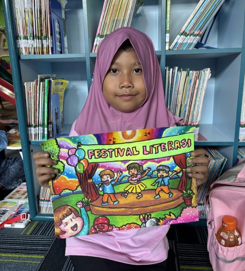 SDN 006 Bontang Selatan Raih Juara III Lomba Mewarnai Festival Literasi 2026