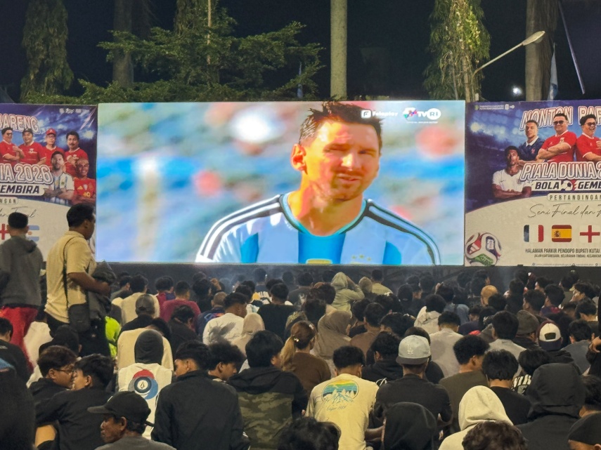 Nobar Final Piala Dunia di Tenggarong Diserbu Warga, Spanyol Akhiri Mimpi Argentina