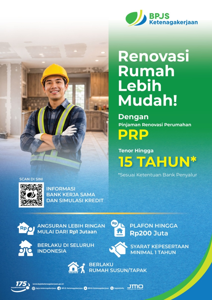 Dari Uang Muka hingga Renovasi, Ini Manfaat Layanan Tambahan (MLT) Perumahan BPJS Ketenagakerjaan