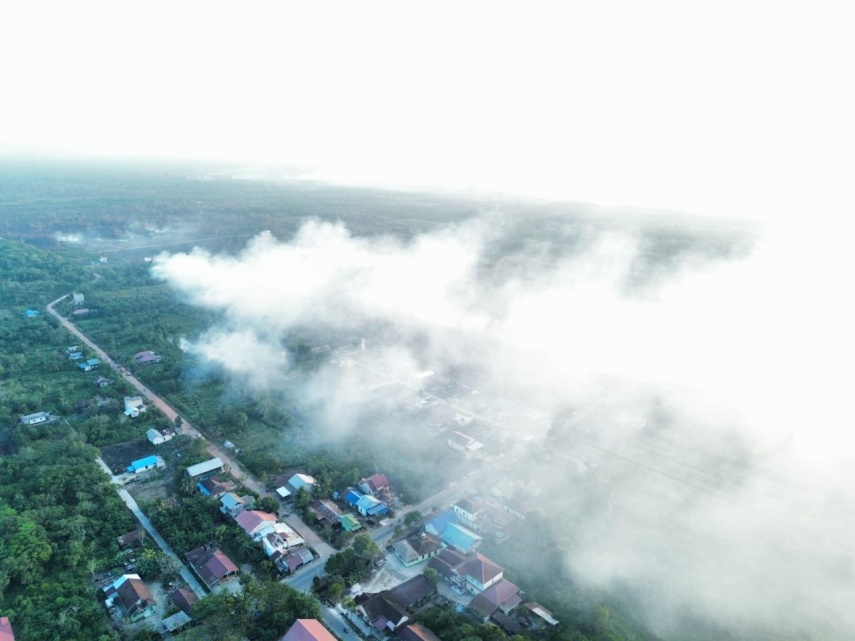 Kabut Asap Mulai Selimuti Kukar, 50 Titik Api Terdeteksi dari 140 Hotspot
