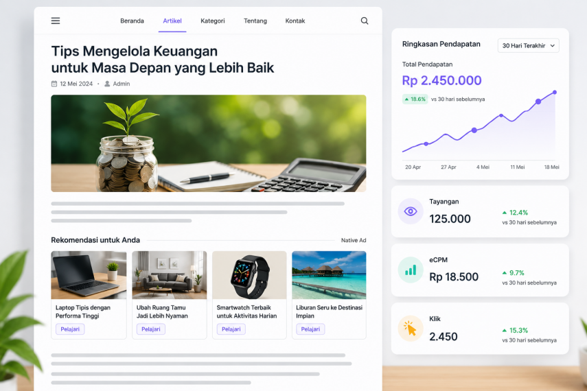 Cara Monetisasi Blog WordPress dengan Native Advertising Network