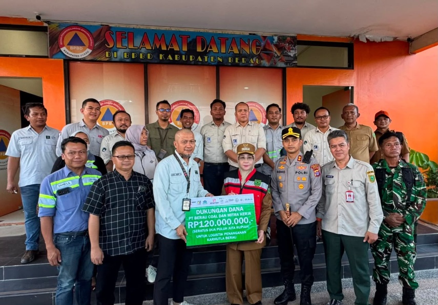 Dukung Pemadaman Karhutla, PT Berau Coal dan Mitra Salurkan Bantuan Rp120 Juta