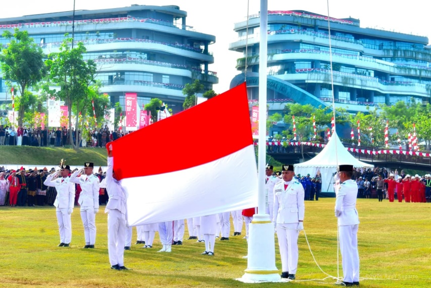 Basuki Hadimuljono Pimpin Upacara HUT ke-81 RI di IKN, Tekankan Pembangunan Inklusif