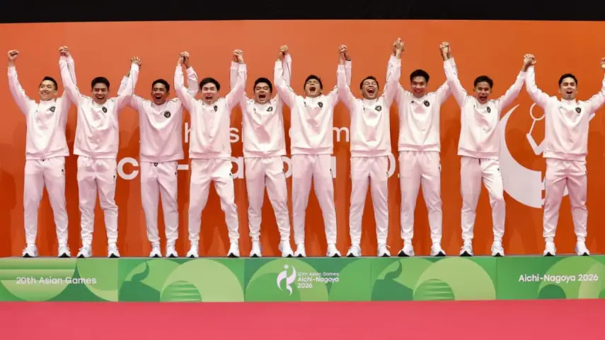 Dramatis Taklukkan China 3-2, Tim Bulu Tangkis Persembahkan Emas Perdana Indonesia di Asian Games 2026