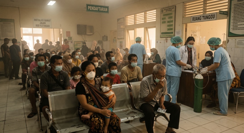 Darurat Asap: Angka ISPU Palangka Raya Tembus 1.258, Laporan Kasus ISPA Nasional Melonjak hingga 14 Juta Jiwa