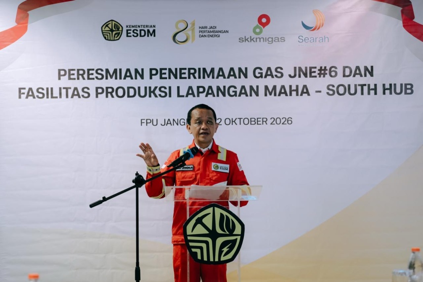 Genjot Kedaulatan Energi, Menteri Bahlil Resmikan Dua Proyek Gas Lepas Pantai di Kaltim